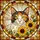 Calico Cat Head Sunflowers Stained Glass Tiffany Style Personalized Gift Nathan Stained Glass Suncatcher - 5