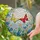 Two Butterflies Blooming Garden Tiffany Stained Glass Window Art Decor Jewel Tones Stained Glass Suncatcher - 2