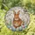Fluffy Brown Rabbit Easter Eggs Bird Tiffany Stained Glass Spring Home Decor Gift Stained Glass Suncatcher - 1