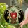Tiffany Style Red Apple, Dark Hooded Figures, Pumpkin, Gnarled Branches Jewel Tone Stained Glass Suncatcher - 2