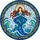 Goddess Figure Prayer Ocean Waves Tiffany Style Stained Glass Intricate Halo Art Stained Glass Suncatcher - 5