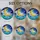 Glowing Crescent Moon Golden Stars Celestial Ocean Waves Tiffany Stained Glass Art Decor Stained Glass Suncatcher - 4