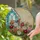 Peonies Roses Garden Stained Glass Arched Window Frame Tiffany Style Gabled Roof Stained Glass Suncatcher - 2