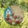 Peonies Roses Garden Stained Glass Arched Window Frame Tiffany Style Gabled Roof Stained Glass Suncatcher - 1
