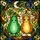 Green Pear Golden Gourd Stained Glass Art, Tiffany Clover Flower Mosaic Glowing Fruit Stained Glass Suncatcher - 5