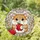 Cartoon Hamster Red Apple Tiffany Stained Glass - Botanical Mosaic Art Decor Stained Glass Suncatcher - 1