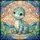 Glowing Translucent Tiffany Stained Glass Baby Sauropod Creature Intricate Patterns Stained Glass Suncatcher - 5