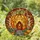 Tiffany Style Stained Glass Glowing Pumpkin Cottage 'Nancy's House' Autumn Leaves Decoration Stained Glass Suncatcher - 1