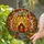 Tiffany Style Stained Glass Glowing Pumpkin Cottage 'Nancy's House' Autumn Leaves Decoration Stained Glass Suncatcher - 2