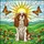 Cavalier King Charles Spaniel Tiffany Stained Glass Sun Butterfly Wildflower Meadow Stained Glass Suncatcher - 5