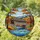 Highly Detailed Tiffany Style Stained Glass Covered Bridge Autumn River Scene Art Stained Glass Suncatcher - 1