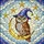 Tiffany Stained Glass Owl Wizard Hat - Golden Moon Stars Celestial Sky Art Decor Stained Glass Suncatcher - 5
