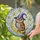 Tiffany Stained Glass Owl Wizard Hat - Golden Moon Stars Celestial Sky Art Decor Stained Glass Suncatcher - 2