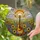 Acoustic Guitar Wildflower Field Tiffany Glass Art - Rising Sun & Rolling Hills Nature Scene Stained Glass Suncatcher - 2