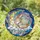 Sleeping Rabbit Golden Moon Tiffany Stained Glass Night Sky Jewel Tone Celestial Art Stained Glass Suncatcher - 1