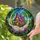Stained Glass Fairy House Calla Lily Purple Roof - Tiffany Style Garden Mosaic Decor Stained Glass Suncatcher - 2