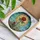 Skeletal Arm Red Rose Stained Glass Art - Tiffany Style Earth Rise Mosaic Sky Design Stained Glass Suncatcher - 3