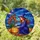 Young Witch Glowing Pumpkin Jack-o'-lantern Autumn Nocturnal Tiffany Glass Halloween Decor Stained Glass Suncatcher - 1
