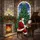 Santa Claus Playing Piano Christmas Tree Fireplace - Tiffany Stained Glass Holiday Decor Stained Glass Suncatcher - 5