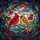 Tiffany Stained Glass Cardinal Birds Kissing Beaks Red Yellow Berries Leaves Mosaic Pattern Stained Glass Suncatcher - 5
