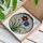 Tiffany Style Stained Glass Jewel Tone Red Blue White Flowers Green Stems Clear Cream Mosaic Stained Glass Suncatcher - 3