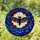Mothman Humanoid Horns Wings Full Moon Ornate Roses Winding Thorny Vines Art Stained Glass Suncatcher - 1