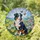 Tri-Color Australian Shepherd Dog Tiffany Stained Glass Flowers Butterflies Mosaic Hills Stained Glass Suncatcher - 1