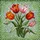 Stained Glass Tulips Floral Bouquet Tiffany Style Art - Mosaic Green Leaves Daylight Decor Stained Glass Suncatcher - 5