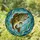 Largemouth Bass Stained Glass Fish - Tiffany Style Water Ripple Aquatic Underwater Scene Stained Glass Suncatcher - 1