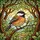 Chubby Chickadee Songbird Stained Glass Mosaic Branch Art - Tiffany Jewel Tone Decor Stained Glass Suncatcher - 5
