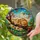 Sleeping Cat Tree Branch Stained Glass Mosaic - Tiffany Style Autumnal Window Art Decor Stained Glass Suncatcher - 2