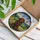 Fluffy Newfoundland Dog Wildflowers Butterflies - Mosaic Hills Mountains Stained Glass Art Stained Glass Suncatcher - 3