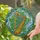 Golden Celtic Harp Filigree Emerald Clover Stained Glass Tiffany Mosaic Art Swirling Waves Stained Glass Suncatcher - 2