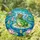 Green Frog Golden Crown Lotus Flowers Lily Pads Tiffany Glass Style Pond Decor Stained Glass Suncatcher - 1