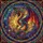 Tiffany Glass Fantasy Dragon Celestial Sky Arcane Symbols Translucent Jewel Tones Stained Glass Suncatcher - 5