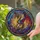 Tiffany Glass Fantasy Dragon Celestial Sky Arcane Symbols Translucent Jewel Tones Stained Glass Suncatcher - 2