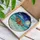 Santa Claus Biplane Tiffany Glass - Christmas Night Sky Full Moon Stars Holiday Gift Stained Glass Suncatcher - 3