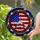 Stained Glass Mosaic Peace Sign American Flag - Highly Detailed Patriotic USA Home Art Stained Glass Suncatcher - 2