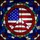 Stained Glass Mosaic Peace Sign American Flag - Highly Detailed Patriotic USA Home Art Stained Glass Suncatcher - 5