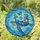 Tiffany Style Stained Glass Sea Turtle Ocean Coral Flowers Intricate Blue Water Patterns Stained Glass Suncatcher - 1