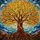 Tiffany Style Stained Glass Tree of Life Art Gnarled Roots & Vibrant Jewel Tones Stained Glass Suncatcher - 5