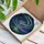 Majestic Glowing Aurora Borealis Starry Night Sky Lake Reflection Evergreen Trees Stained Glass Suncatcher - 3