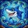 Playful Cartoon Shark Stained Glass Mosaic - Tiffany Style Ocean Jewel Tones Sea Life Art Stained Glass Suncatcher - 5