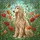 Afghan Hound Stained Glass Art with Poppies, Butterfly, Meadow Sky, Tiffany Style Stained Glass Suncatcher - 5