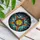Tiffany Stained Glass Starfish Jewel Tones - Deep Blue Teal Orange Golden Radial Mosaic Art Stained Glass Suncatcher - 3