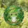 Green Frog Stained Glass Art with Water Droplets, Lush Foliage & Rippling Water Stained Glass Suncatcher - 1