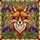 Highly Detailed Stained Glass Fox Head with Blue Eyes, Purple Flowers & Green Foliage Stained Glass Suncatcher - 5
