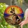 German Shepherd Dog Stained Glass Mosaic Art - Tiffany Sunset & Mountain Landscape Stained Glass Suncatcher - 2