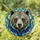 Majestic Bear Head Stained Glass Geometric Art - Tiffany Style Jewel Tone Mosaic Stained Glass Suncatcher - 1