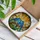 Three Blue Birds Stained Glass Tiffany Art - Blossoms Foliage Mosaic Sky Jewel Tones Stained Glass Suncatcher - 3